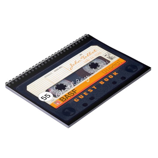 Carnet Retro Audiotape 55e anniversaire Guest Book (Côté gauche)