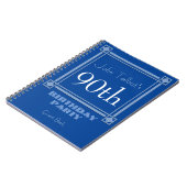 Carnet Retro Blue 90th Birthday Party Guest Book (Côté gauche)