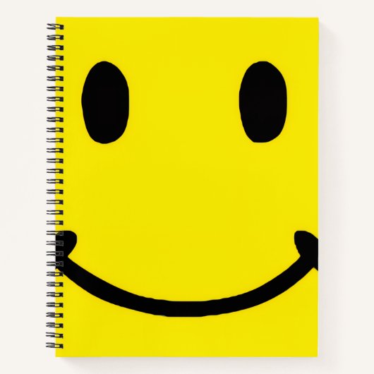 Carnet Retro Bright Big Yellow Smile Face (Devant)