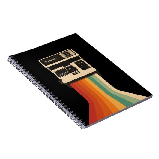 Carnet Retro Camera with Rainbow Print (Côté Droit)