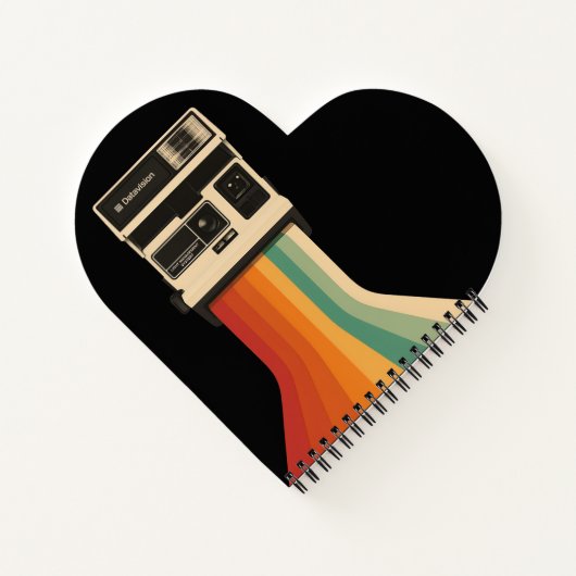 Carnet Retro Camera with Rainbow Print (Dos)