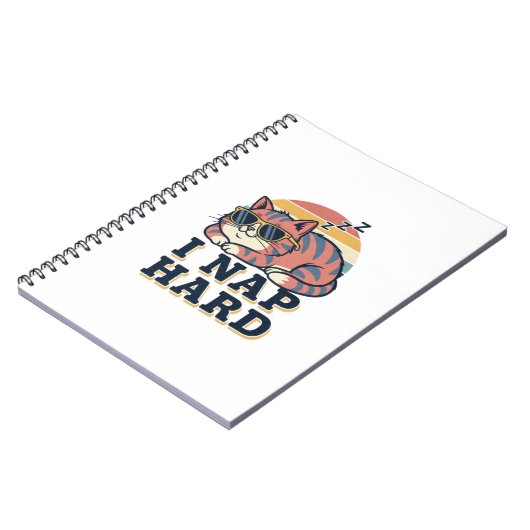 Carnet Retro Cat Nap Quote Lined Notebook (Côté gauche)