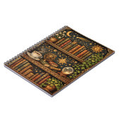 Carnet Retro celestial bookshelf book coffee lover (Côté gauche)