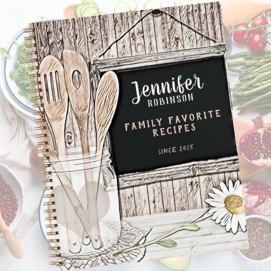 Carnet Retro Chalkboard, Mason Jar et Daisy