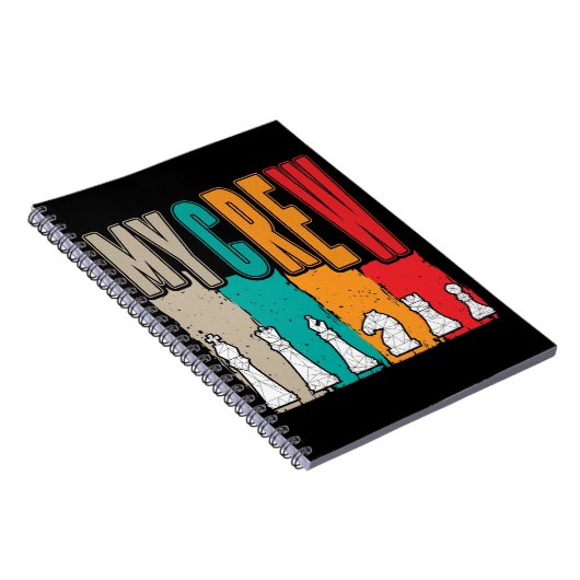 Carnet Retro Chess Pieces Cool Board Game Crew (Côté Droit)