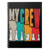 Carnet Retro Chess Pieces Cool Board Game Crew (Devant)