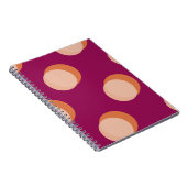 Carnet Retro Circles and Shadows Bold Pattern Purple (Côté Droit)