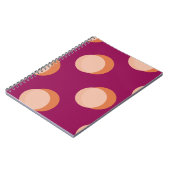 Carnet Retro Circles and Shadows Bold Pattern Purple (Côté gauche)