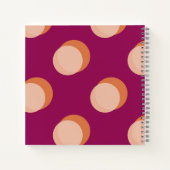 Carnet Retro Circles and Shadows Bold Pattern Purple (Dos)