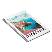 Carnet Retro Classique Dubrovnik Croatie (Côté Droit)