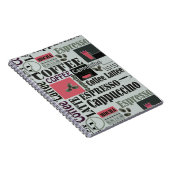 Carnet retro coffee kitchen pattern for espresso latte  (Côté Droit)