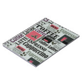 Carnet retro coffee kitchen pattern for espresso latte  (Côté gauche)