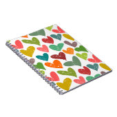 Carnet Retro Colorful Super Valentine Coeurs Motif (Côté Droit)