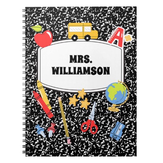 Carnet  Retro Composition Notebook Back to School  (Devant)