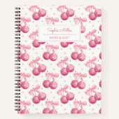 Carnet Retro Coquette Disco Ball Cherries Rose Bow Person (Devant)