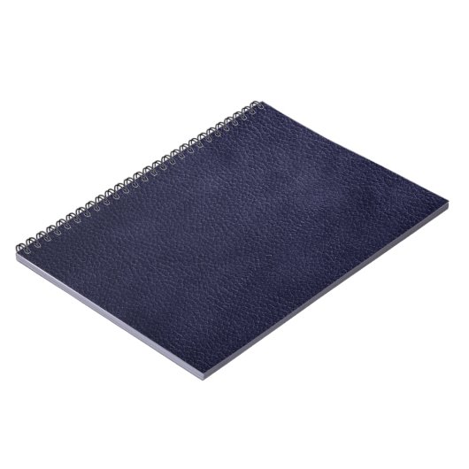 Carnet Rétro cuir fait sur commande de bleu marine (Côté gauche)
