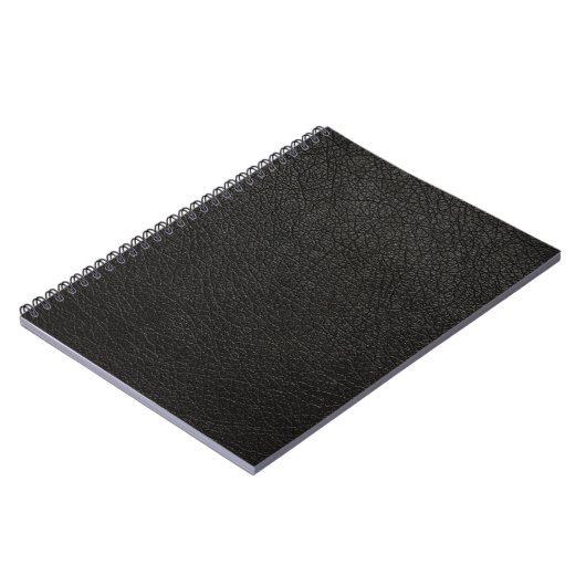 Carnet Rétro cuir fait sur commande noir (Côté gauche)