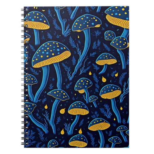 Carnet rétro de Neon Mushrooms (Devant)