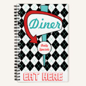 Carnet Retro Diner Kitchen Recipe Book  (Recto)