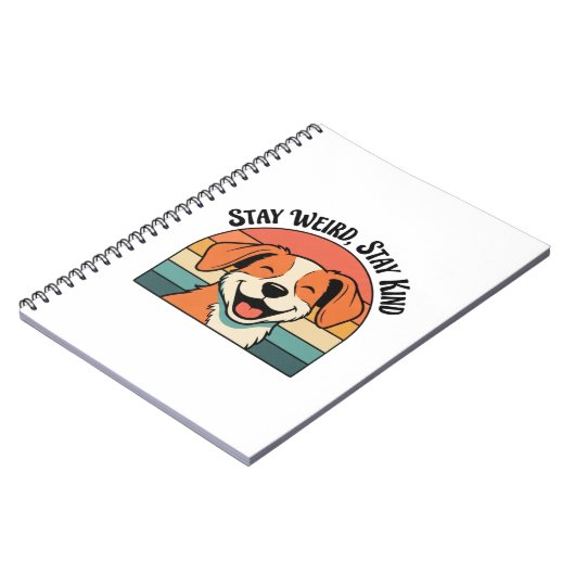 Carnet Retro Dog Positive Quote Lined Notebook (Côté gauche)