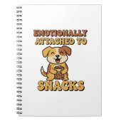 Carnet Retro Dog Snack Thoughts Lined Notebook (Devant)