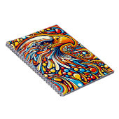 Carnet Retro Eagle Pulse – Art couleur psychédélique (Côté Droit)