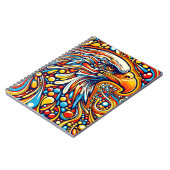 Carnet Retro Eagle Pulse – Art couleur psychédélique (Côté gauche)