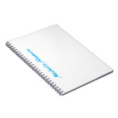 Carnet Rétro Élégant Simple Ciel Bleu Blanc (Côté Droit)