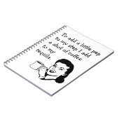 Carnet Retro Femme au foyer Funny Tequila Citation Pep de (Côté gauche)