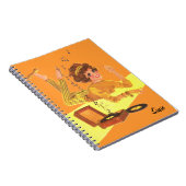 Carnet Rétro fille de musique (Côté Droit)