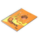 Carnet Rétro fille de musique (Côté gauche)