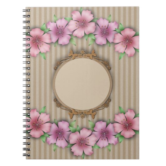 Carnet Rétro , floral (Devant)
