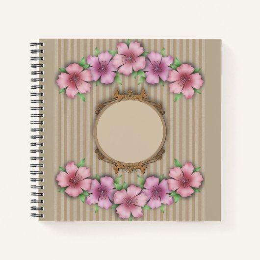 Carnet Rétro , floral (Devant)