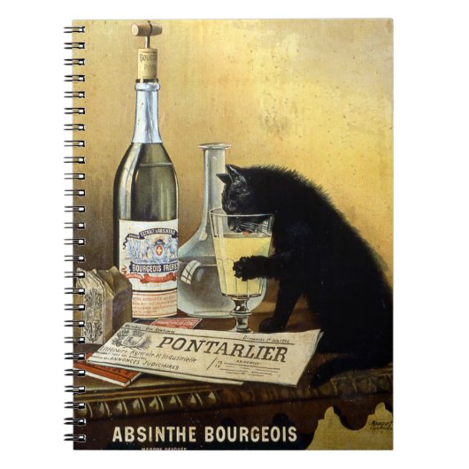 Carnet Retro french poster "absinthe bourgeois" (Devant)