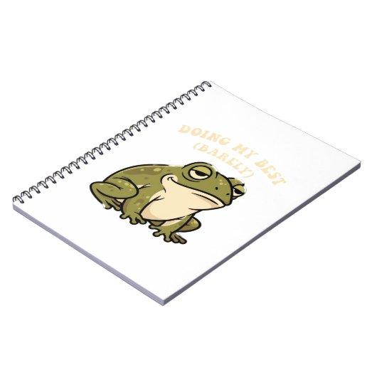 Carnet Retro Frog Bare Minimum Lined Notebook (Côté gauche)