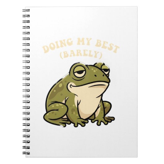 Carnet Retro Frog Bare Minimum Lined Notebook (Devant)