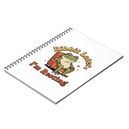 Carnet Retro Frog Funny Quote Lined Notebook (Côté gauche)