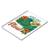 Carnet Retro Funny Turtle Shell Oui C'Est L'Été (Côté gauche)