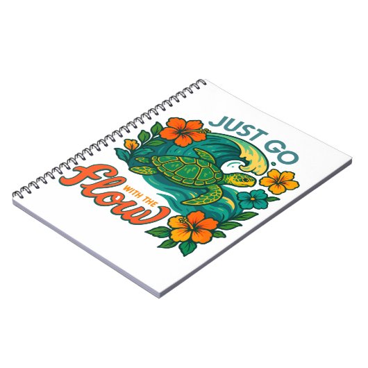 Carnet Retro Funny Turtle Shell Oui C'Est L'Été (Côté gauche)