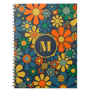 Carnet Retro Garden Super Floral 60s les années 70 Motif