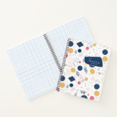 Carnet Rétro Géométrique Abstrait Pat#6 Navy Rose ID1067 (Intérieur)