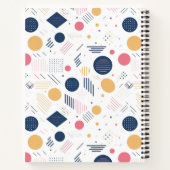 Carnet Rétro Géométrique Abstrait Pat#6 Navy Rose ID1067 (Dos)