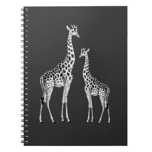 Carnet Retro Giraffe Funny Safari Art animal (Devant)
