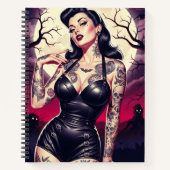 Carnet Retro Gothic Girl (Devant)