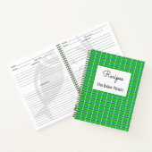 Carnet Retro Green Plaid Custom Food Recipe (Intérieur)