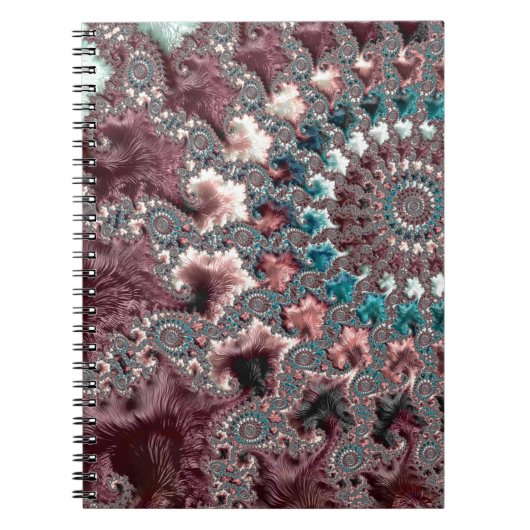 Carnet Rétro Groovy Éclectique Bohémien Spirale Fractale (Devant)