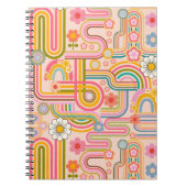 Carnet Retro groovy flowers (Devant)