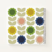 Carnet Retro Groovy Summer Flowers Stems (Dos)