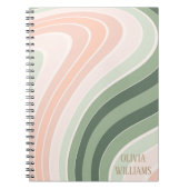 Carnet Retro Groovy Wavy Pattern (Devant)