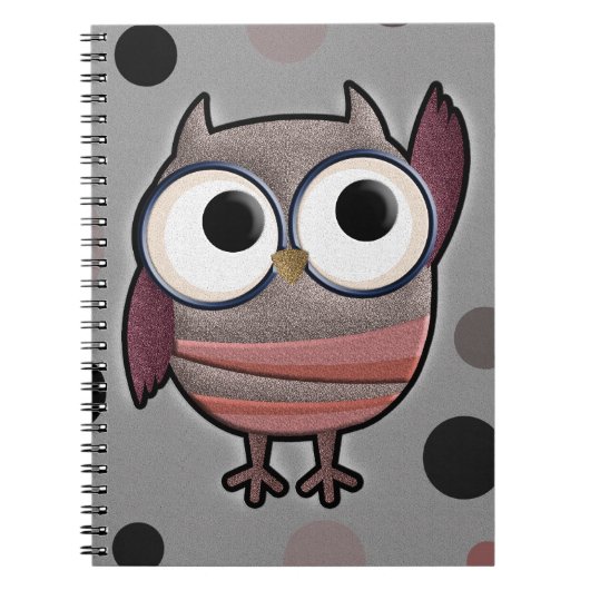Carnet Rétro hibou (Devant)